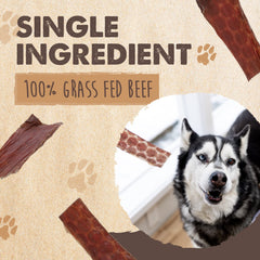 Mighty Paw Naturals 14oz jerky pack shown for convenient home treats