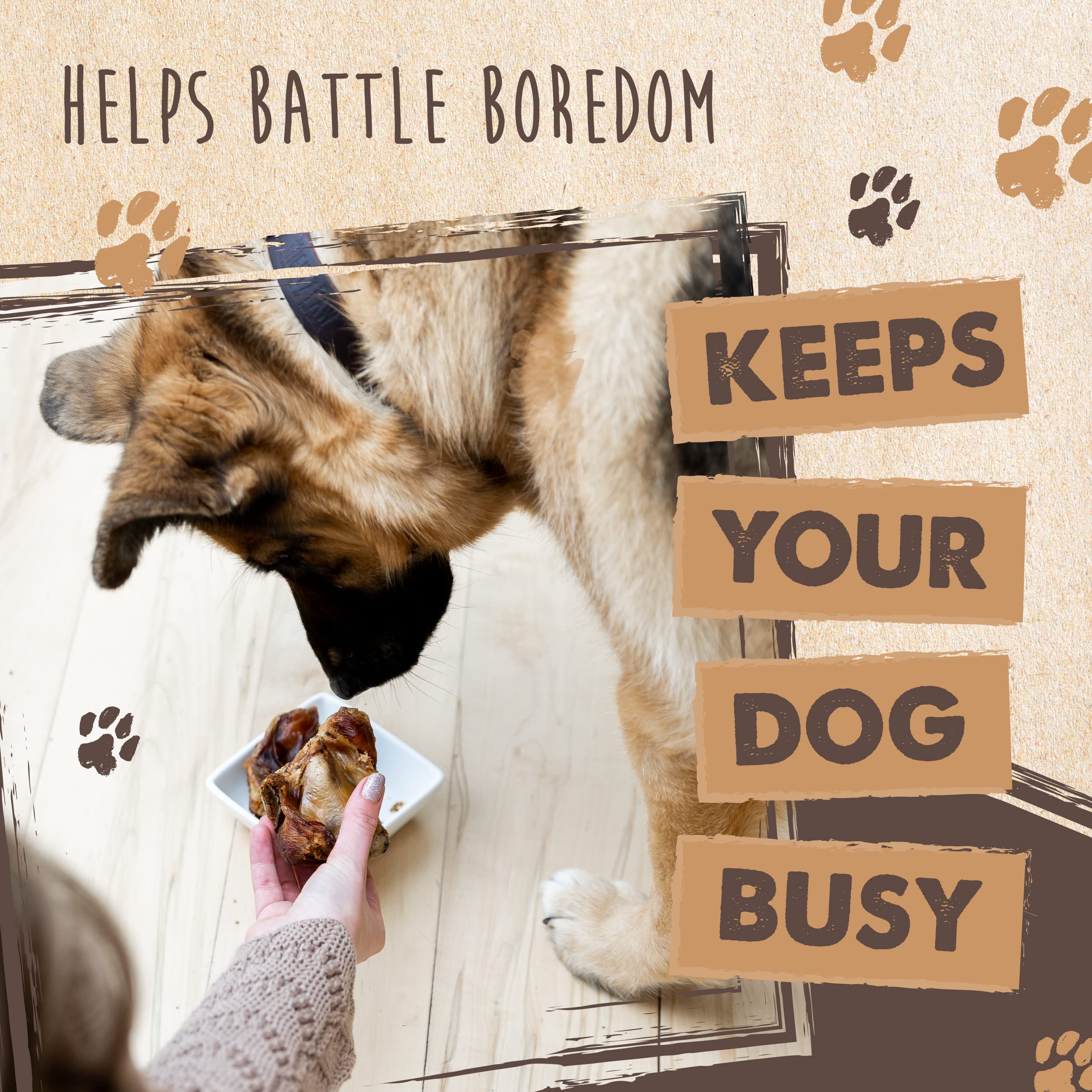 Mighty Paw Naturals USA hand-packaged close-up showcases care.