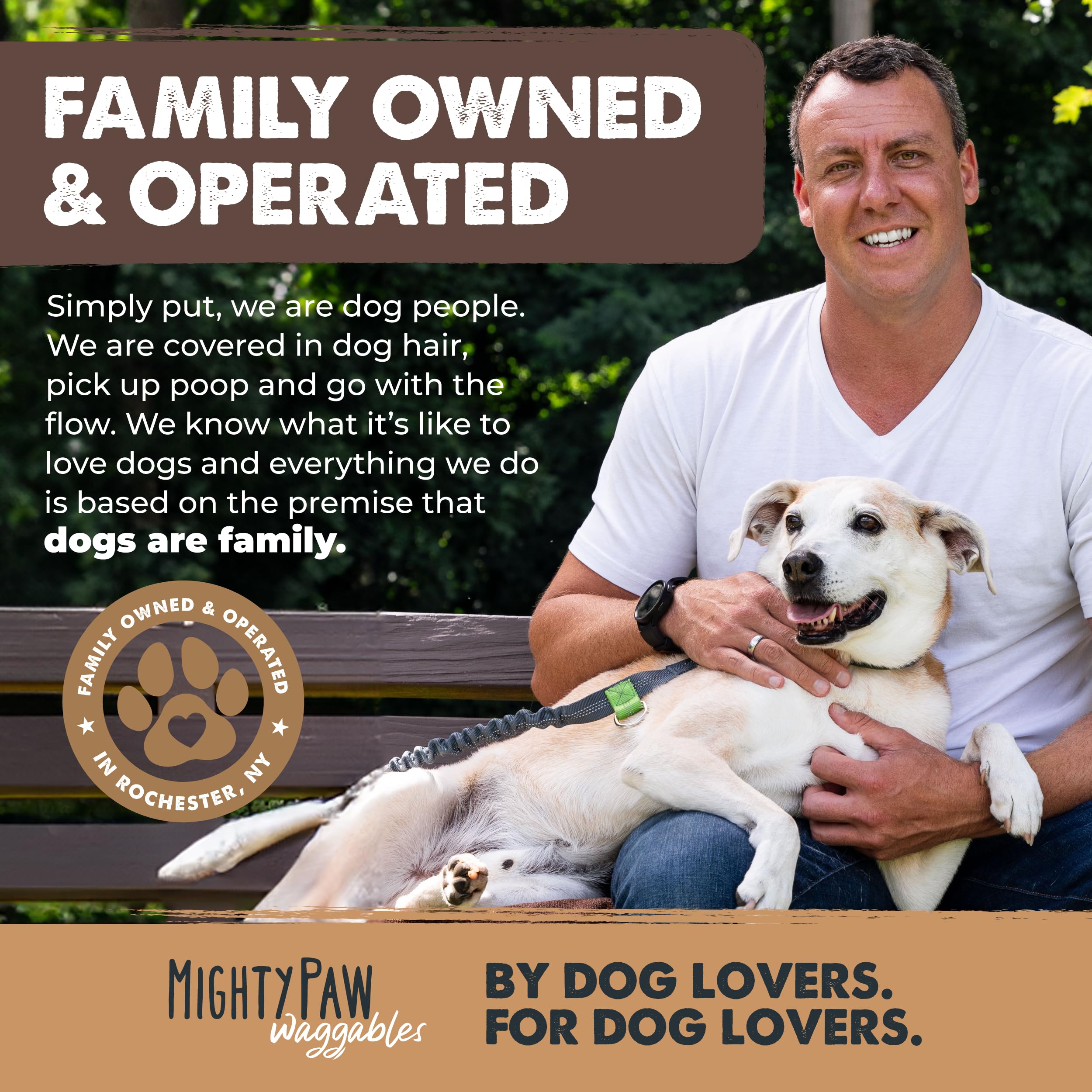 Mighty Paw Naturals large dog bully stick—robust chew for strong chewers.