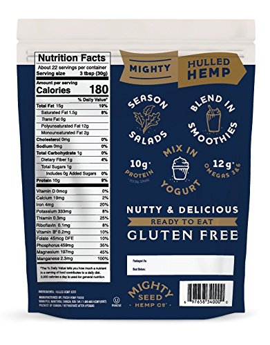 Mighty Seed Hemp Hulled Seeds sprinkled on yogurt add omega-rich crunch