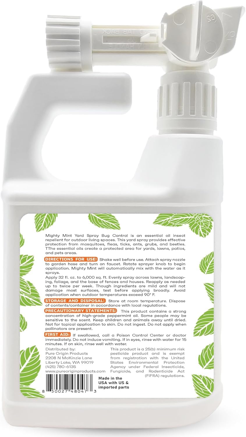 Mighty Mint covers up to 6100 sq ft for large lawns.