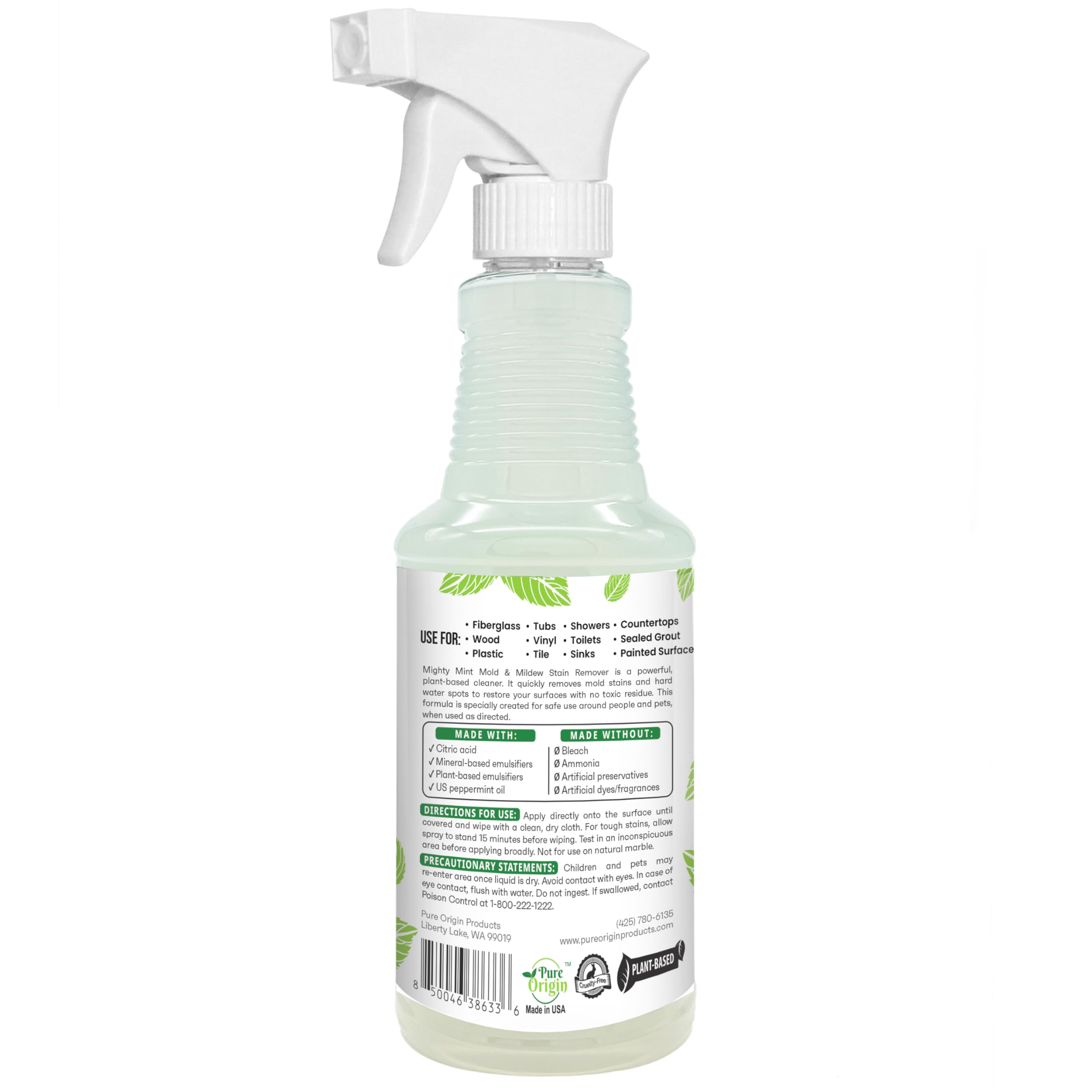Mighty Mint residue-free formula is safe around people and pets.
