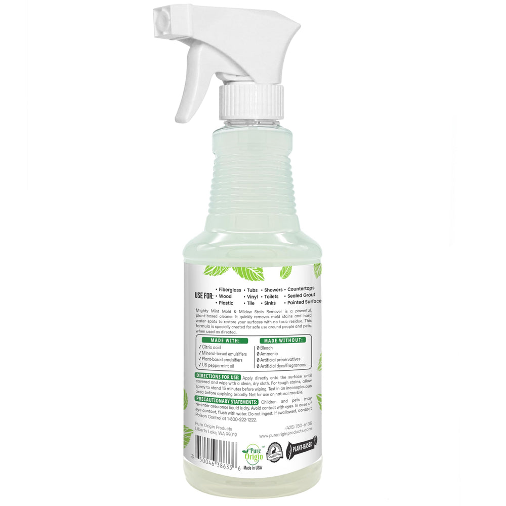 Mighty Mint residue-free formula is safe around people and pets.