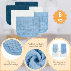 Pre-washed MIGIOL burp cloths demonstrating softness and fabric care suitability
