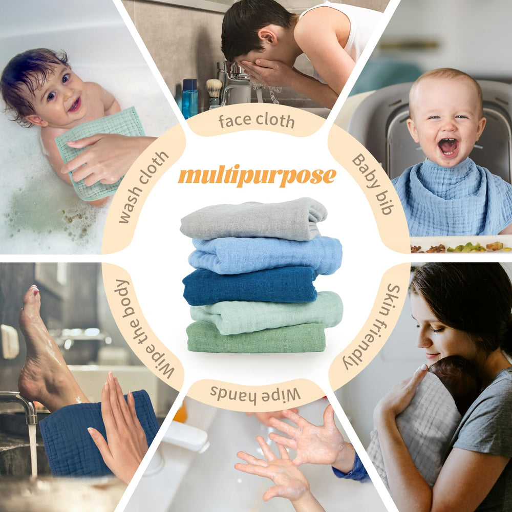 MIGIOL burp cloths feature reinforced edges for durability.