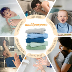 MIGIOL burp cloths feature reinforced edges for durability.