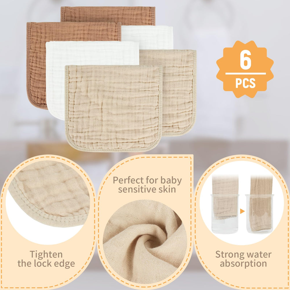 MIGIOL burp cloth with multi-layer absorbent design for mess control