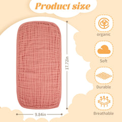 MIGIOL burp cloth features absorbent multi-layer design for dribbles.