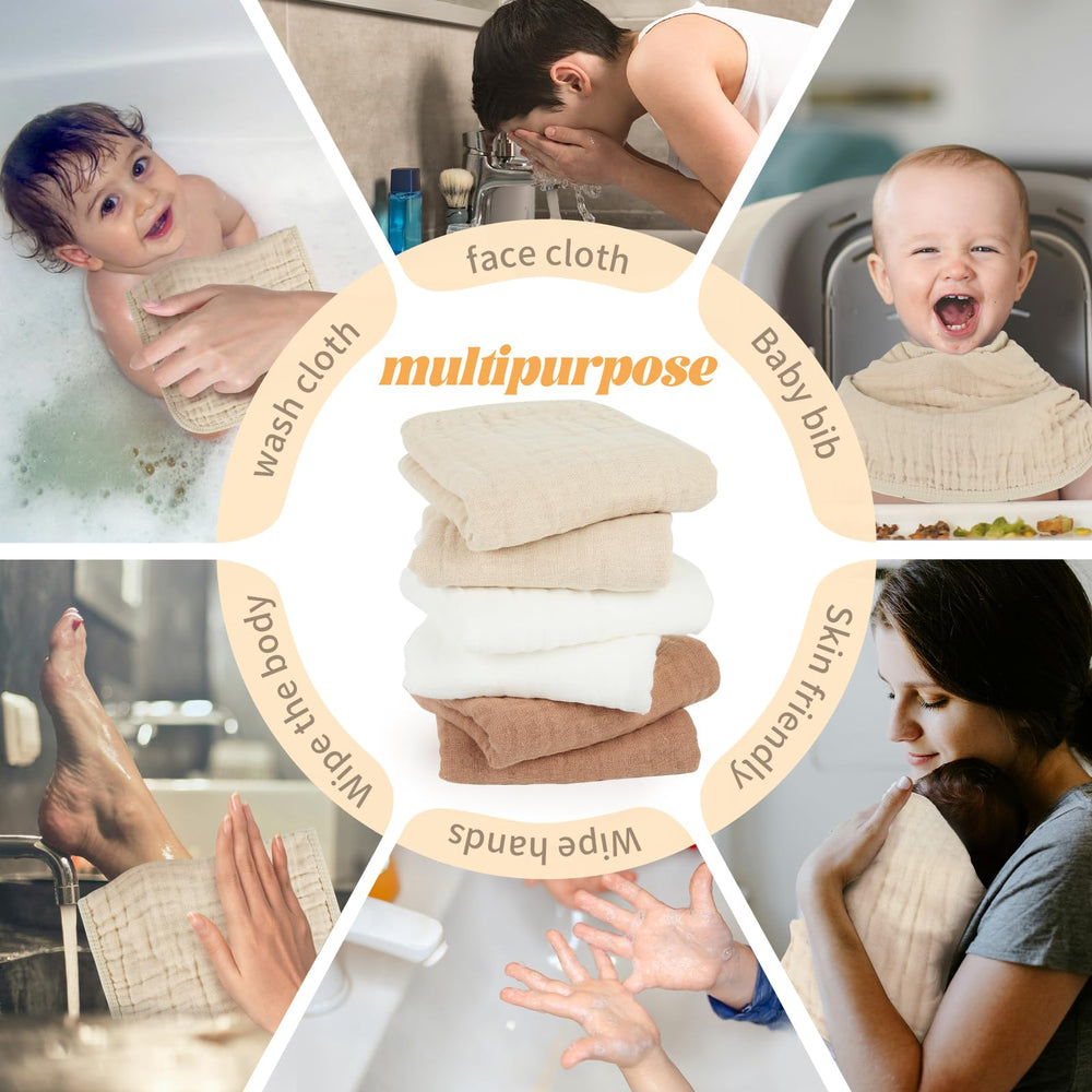 MIGIOL burp cloths with reinforced edges for durability and easy care
