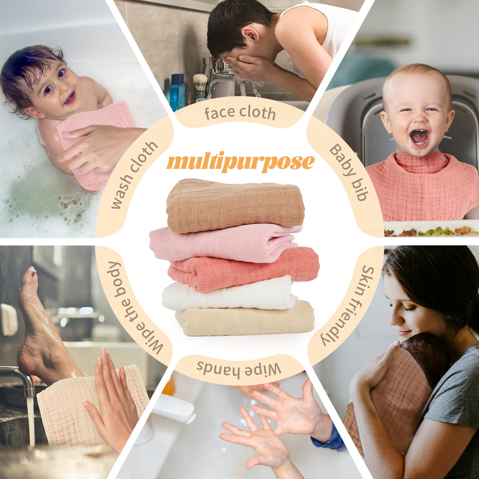 MIGIOL burp cloth in a nursery setting, soft and breathable.