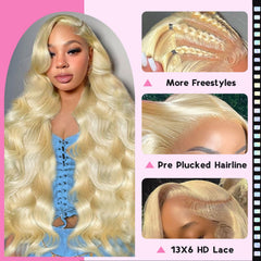 Migura 613 13x6 HD lace frontal for versatile parting and invisible scalp.