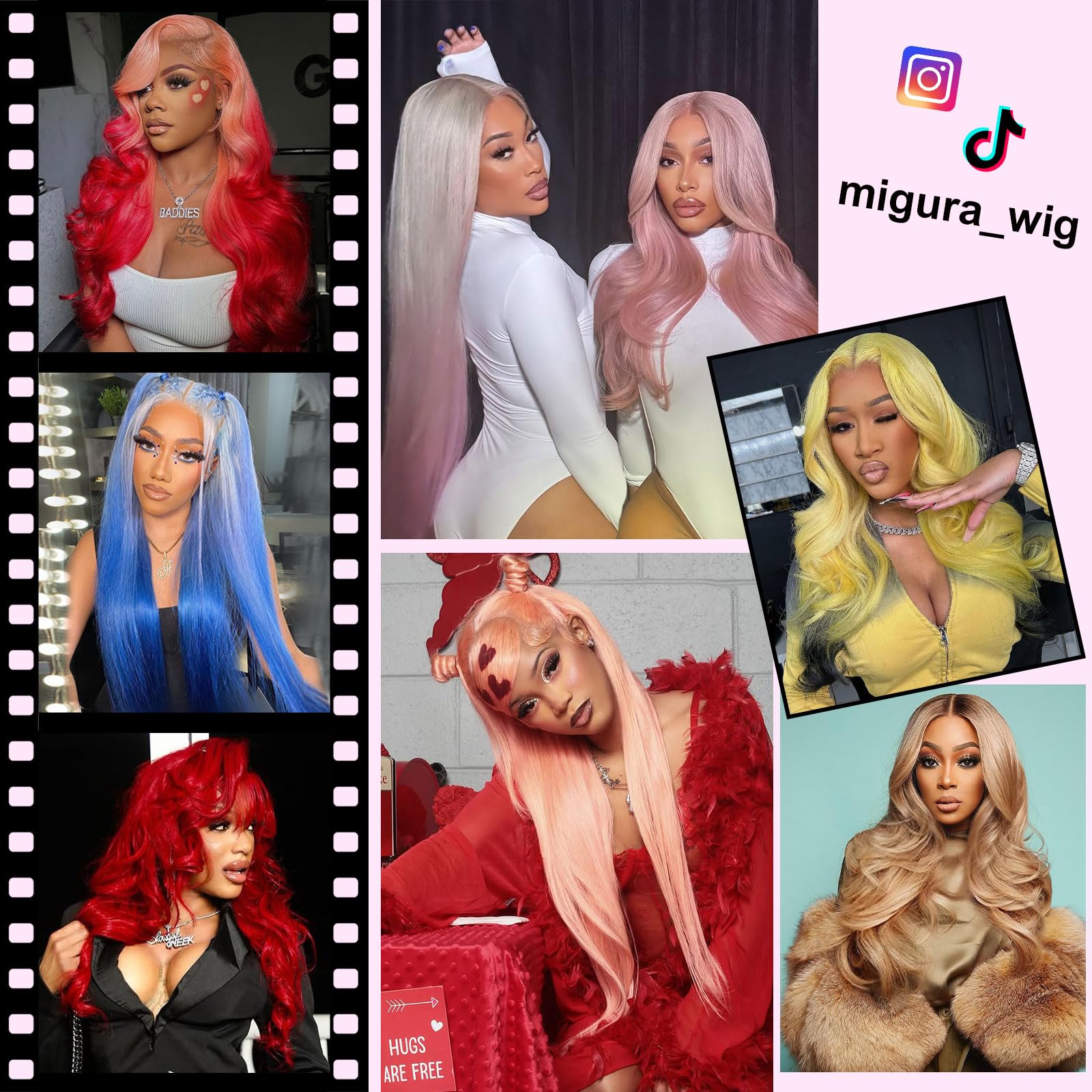Migura 613 wig with pre-plucked baby hair for natural hairline.
