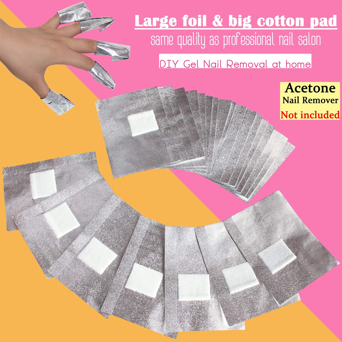 MIILYE pre-attached pads wrap ready for fast, clean gel nail removal sessions