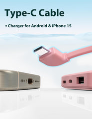 Miisso built-in Type-C cable enables direct charging without extra cables.