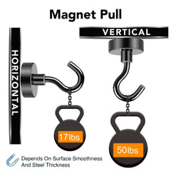 MIKEDE adjustable magnetic hook saves space on metal surfaces without drilling.