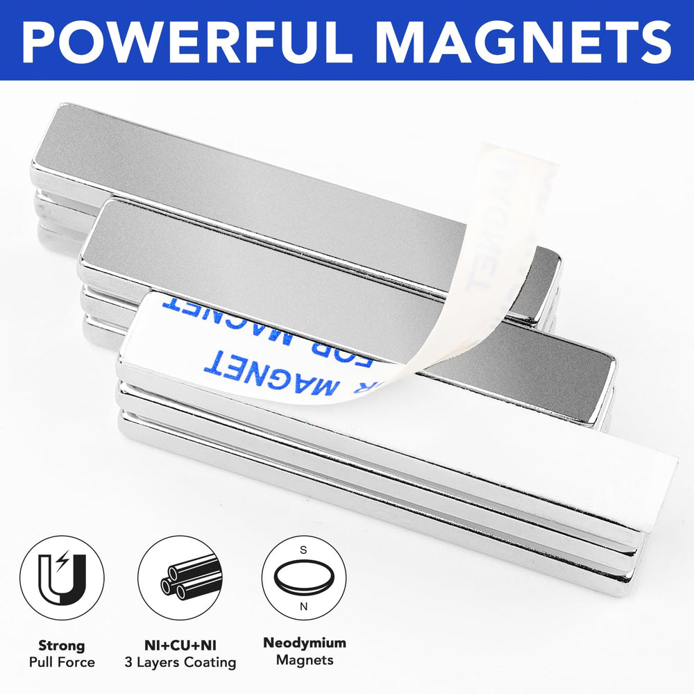 MIKEDE fridge organization magnet bar mounted on metal surface.