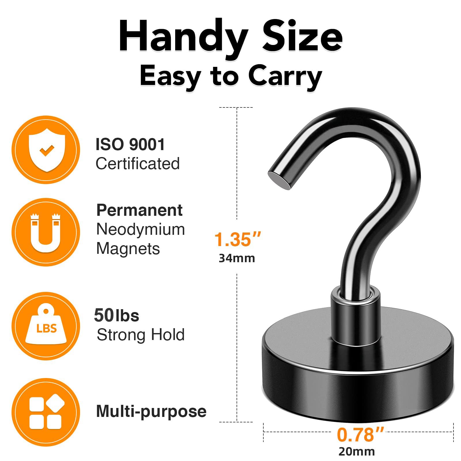 MIKEDE magnetic hook ideal for kitchen utensils and tools.