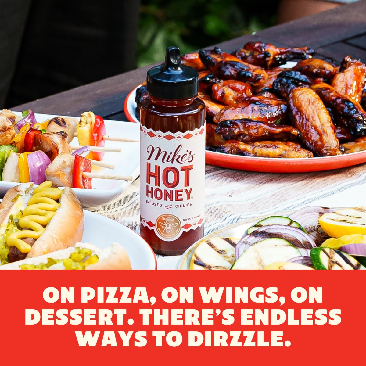 Chicken glazed with Mike's Hot Honey for a balanced sweet heat.