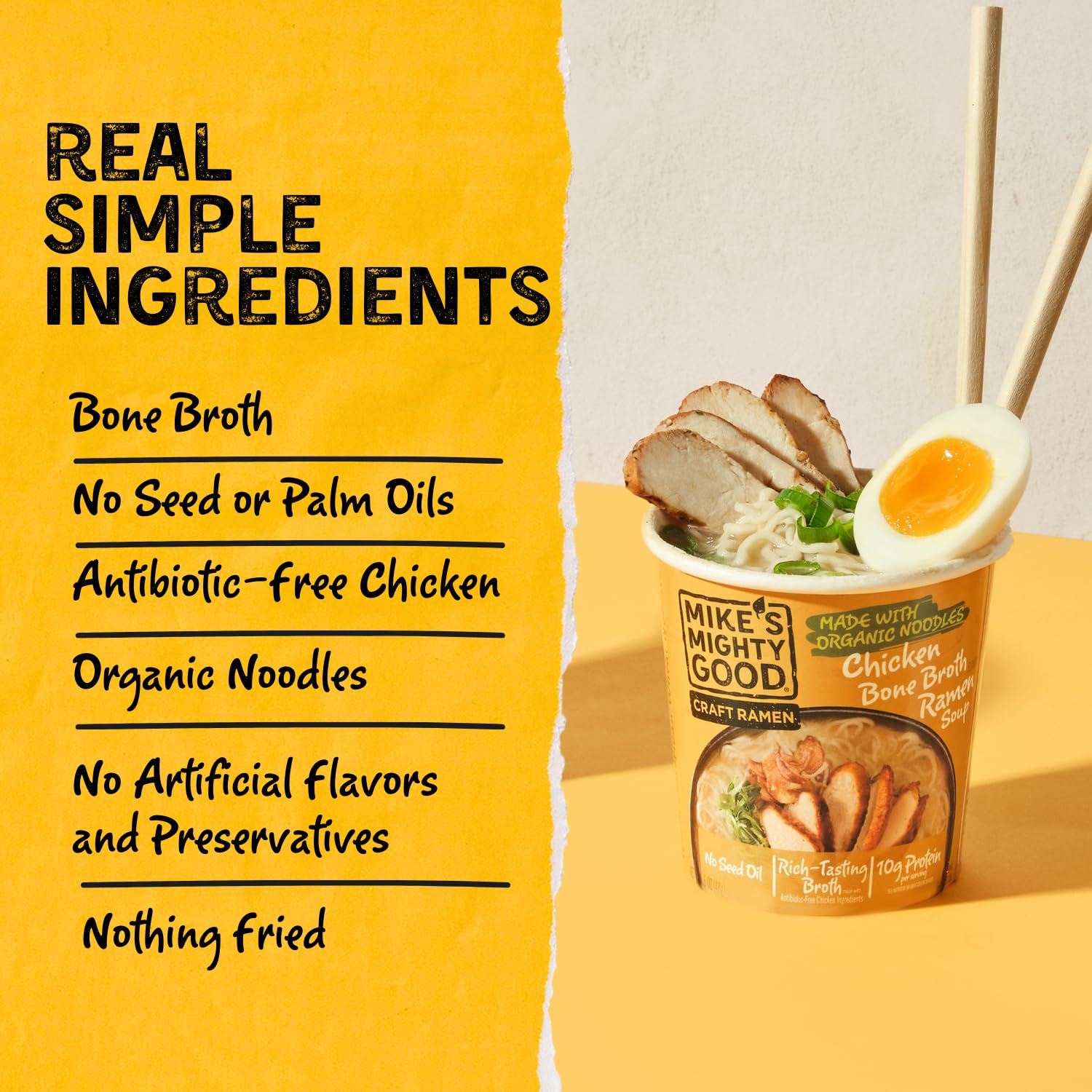 Mike's Mighty Good antibiotic-free chicken delivers reliable flavor in every cup