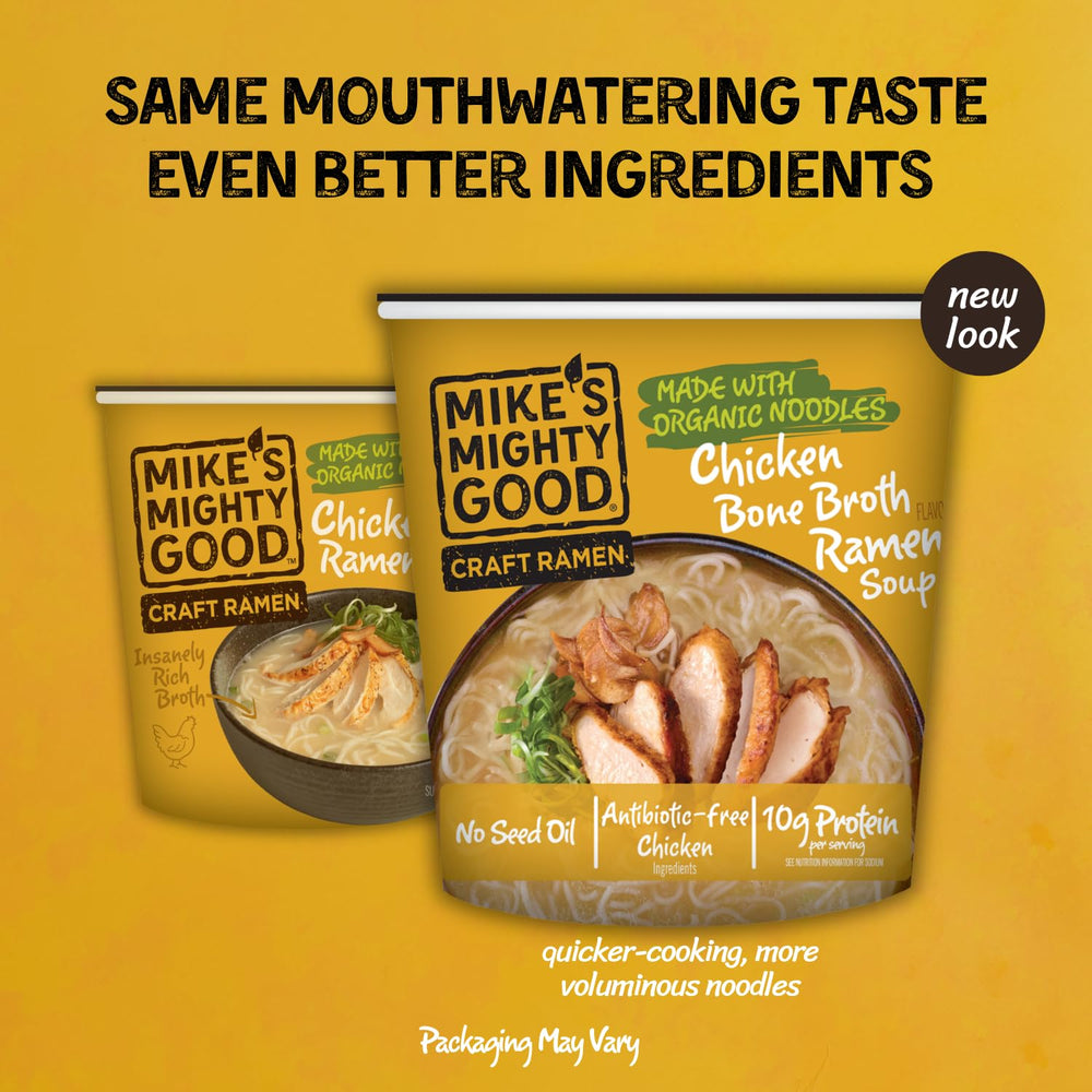 Mike's Mighty Good chicken protein 10g per cup for a satisfying meal
