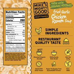 Mike's Mighty Good organic noodles on a clean ramen base