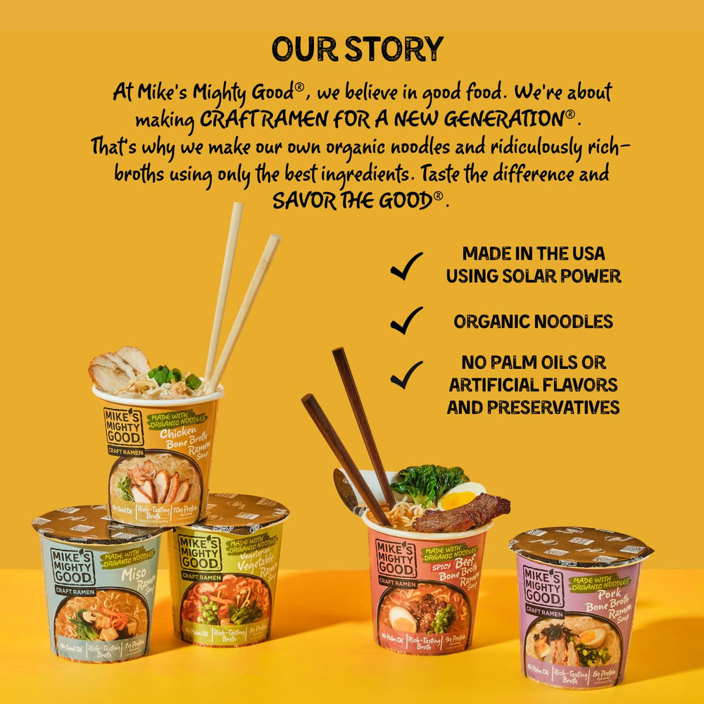 Mike's Mighty Good pack of 6 ramen cups for quick, tasty meals