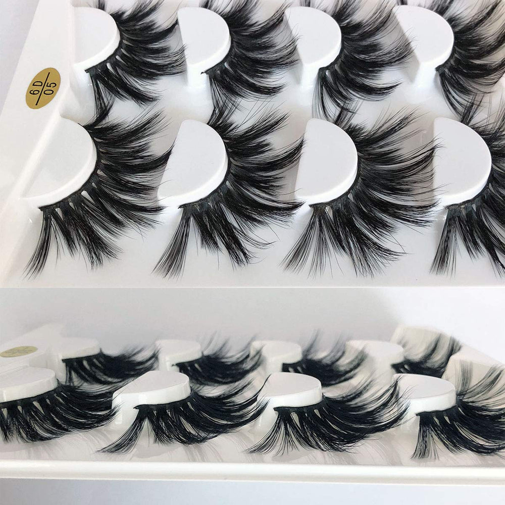 Mikiwi 6D faux mink lashes create a dramatic, cross-design that opens the eye.
