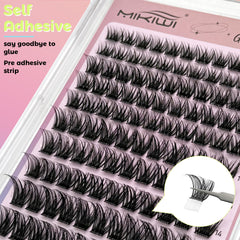 MIKIWI self-adhesive DCurl 10-16mm lashes for defined, curled eyes.