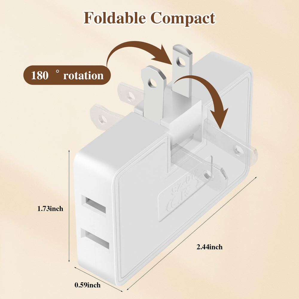 MIKWOAB dual-foot design provides stable support on different outlets.