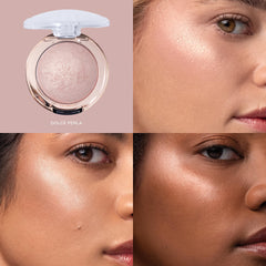 Milani Dolce Perla compact closeup showing pearly sheen