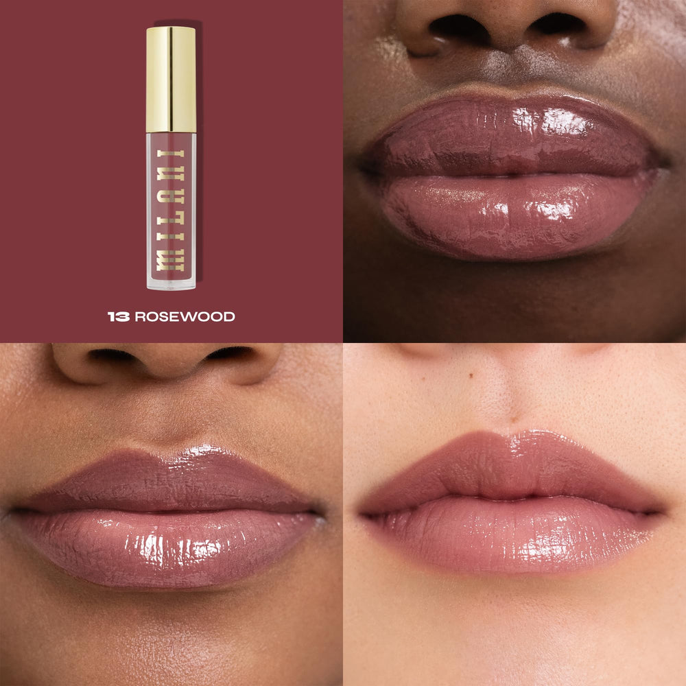 Milani Keep It Full applicator in action applying gloss