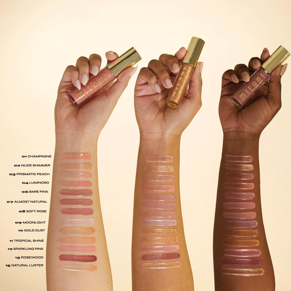 Milani Keep It Full Hyaluronic Acid detail highlighting hydration