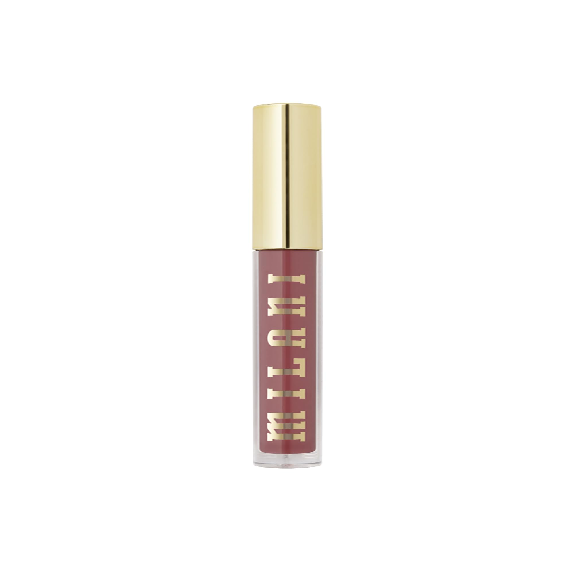 Milani Keep It Full lip swatch on lips for sheer color