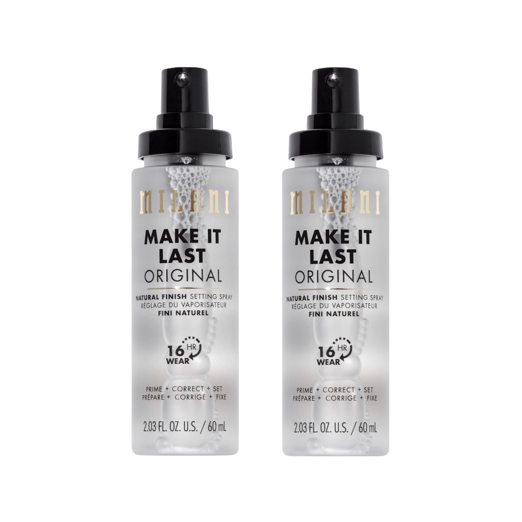Milani Make It Last bottle front view for natural finish and hydration.