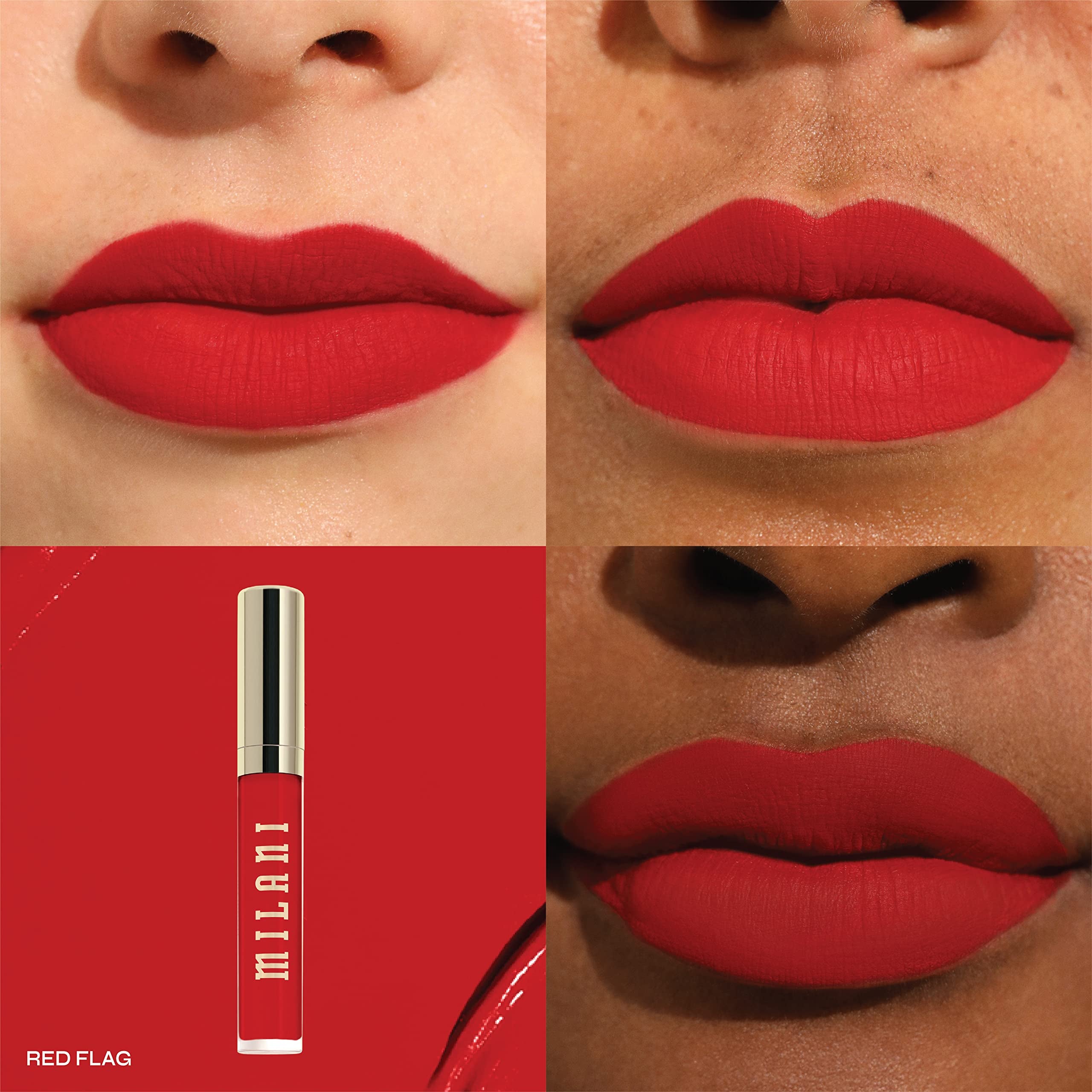 Milani Stay Put Lipstick lasts through a night out with steady color.
