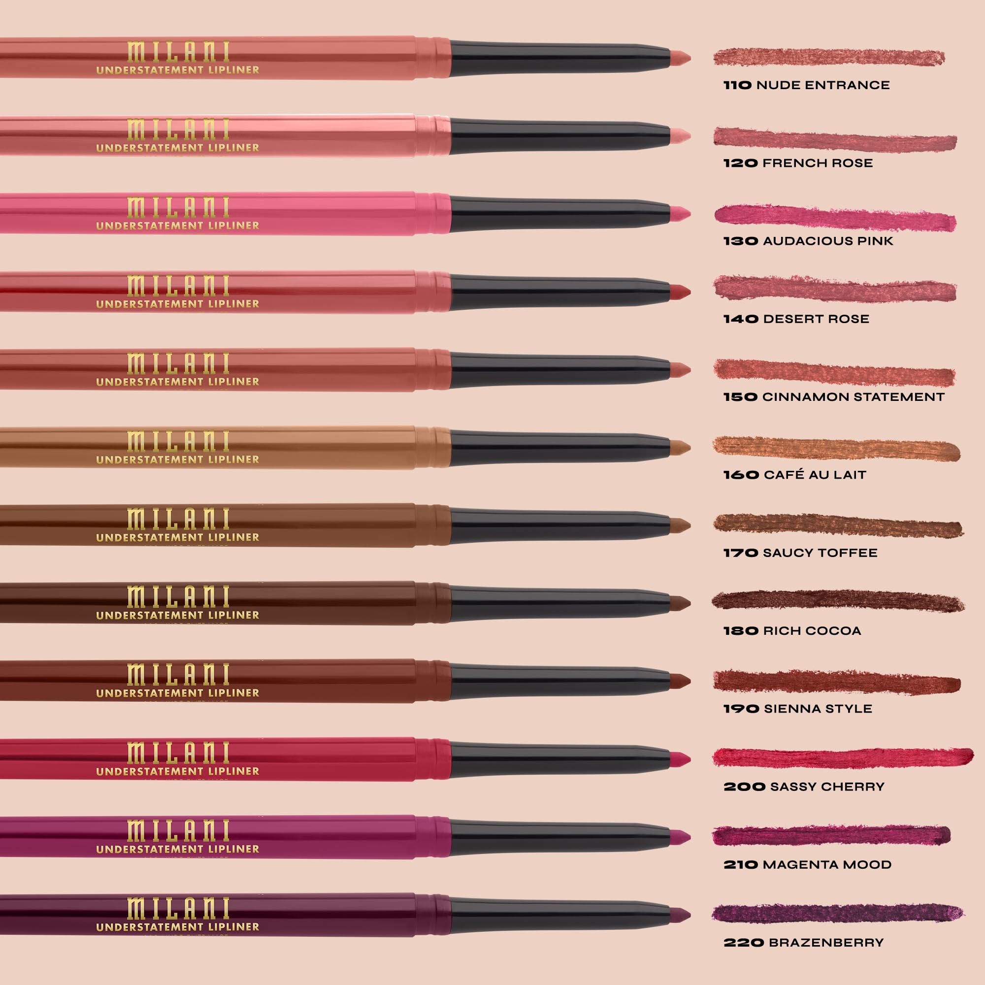 Rich Cocoa swatch on lips showing deep pigment and definition.