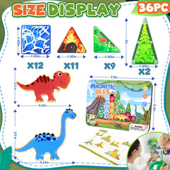 Milarji colorful dinosaur tiles boosting color and shape recognition