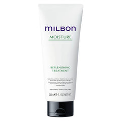 Milbon Moisture Replenishing Conditioner bottle front showing color-safe hydration for all hair types
