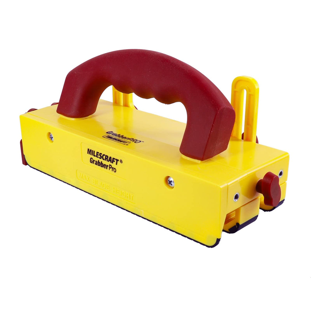 Milescraft GrabberPRO push block with adjustable legs for safer, precise cuts