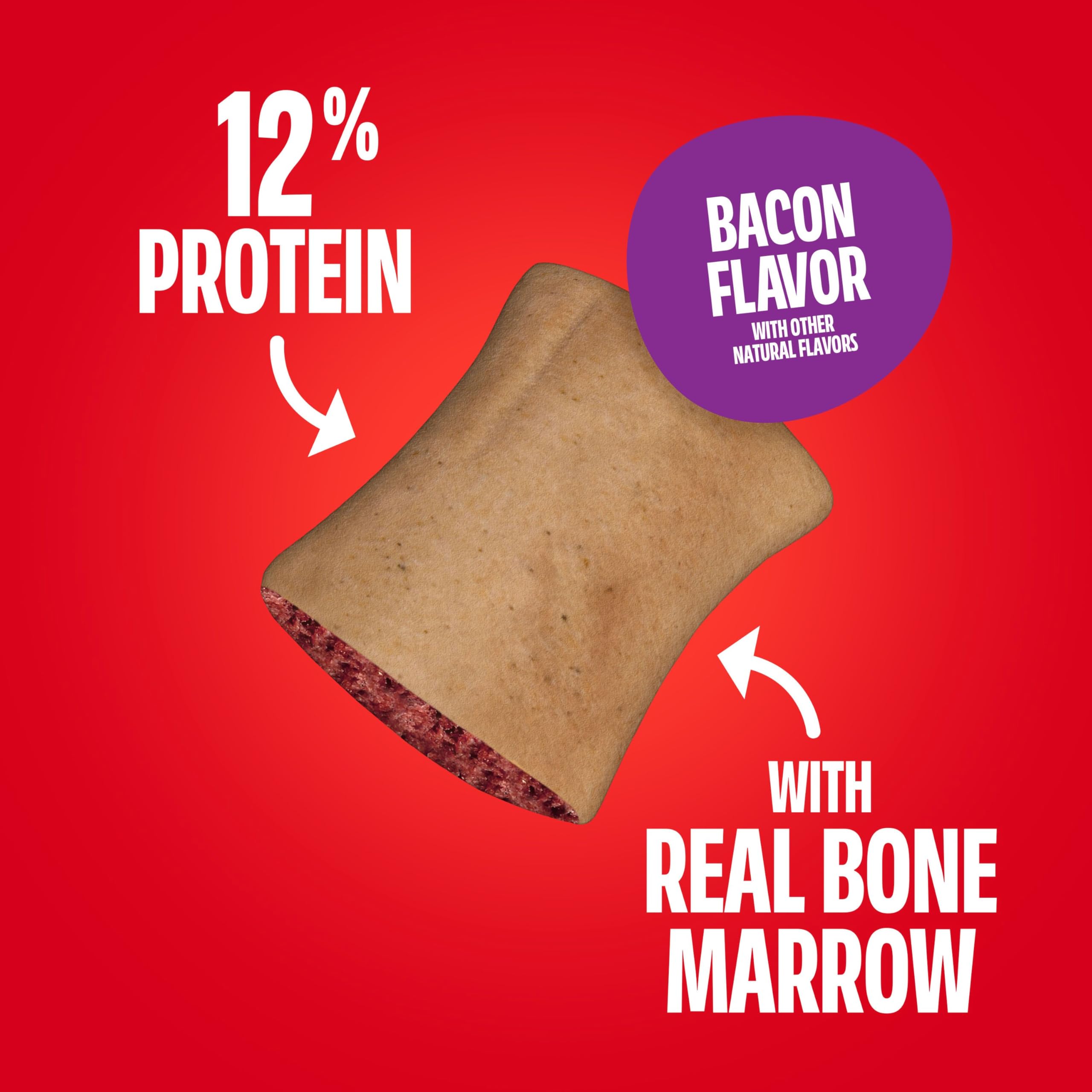 Milk-Bone MaroSnacks two-layer crunch texture shown in a bite