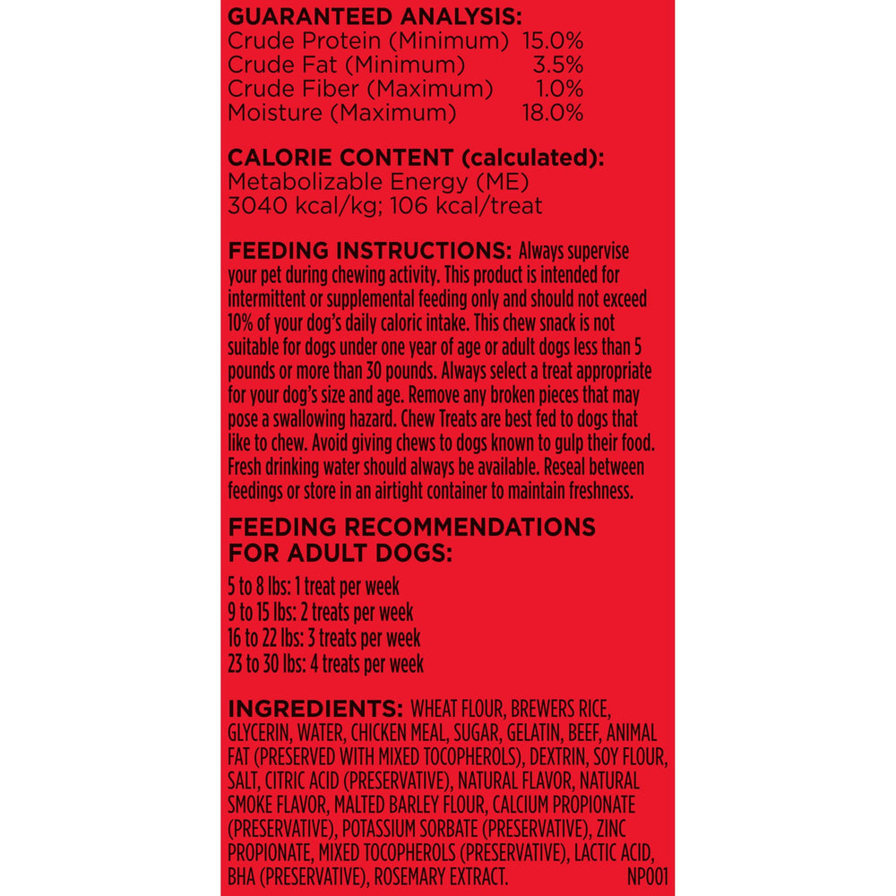 Five bags per pack of Milk-Bone Mini Comfort Chews