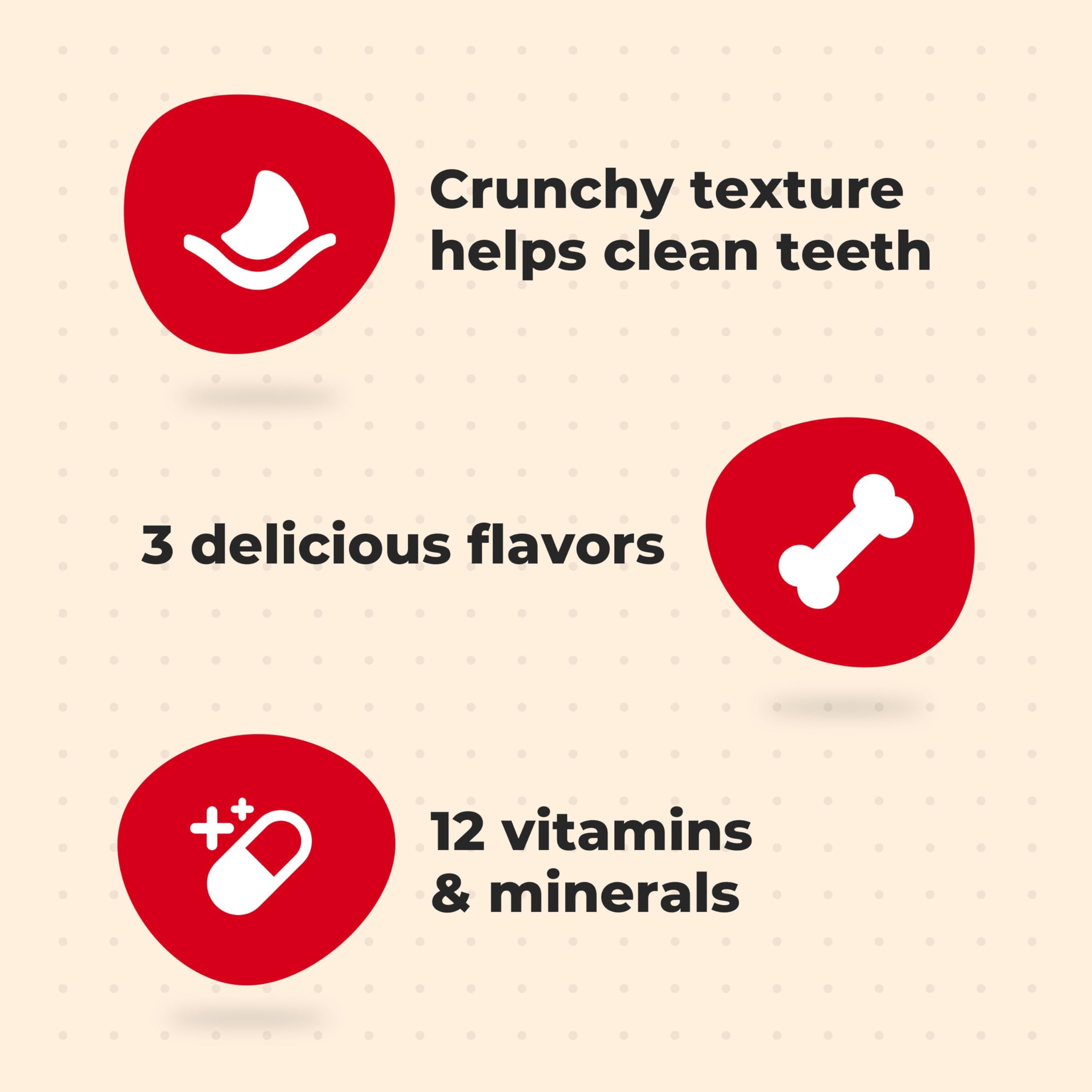 Milk-Bone Minis Flavor Snacks close-up shows crunchy texture dogs crave.