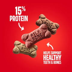 Milk-Bone Minis Flavor Snacks small bite-size treats for petite dogs.