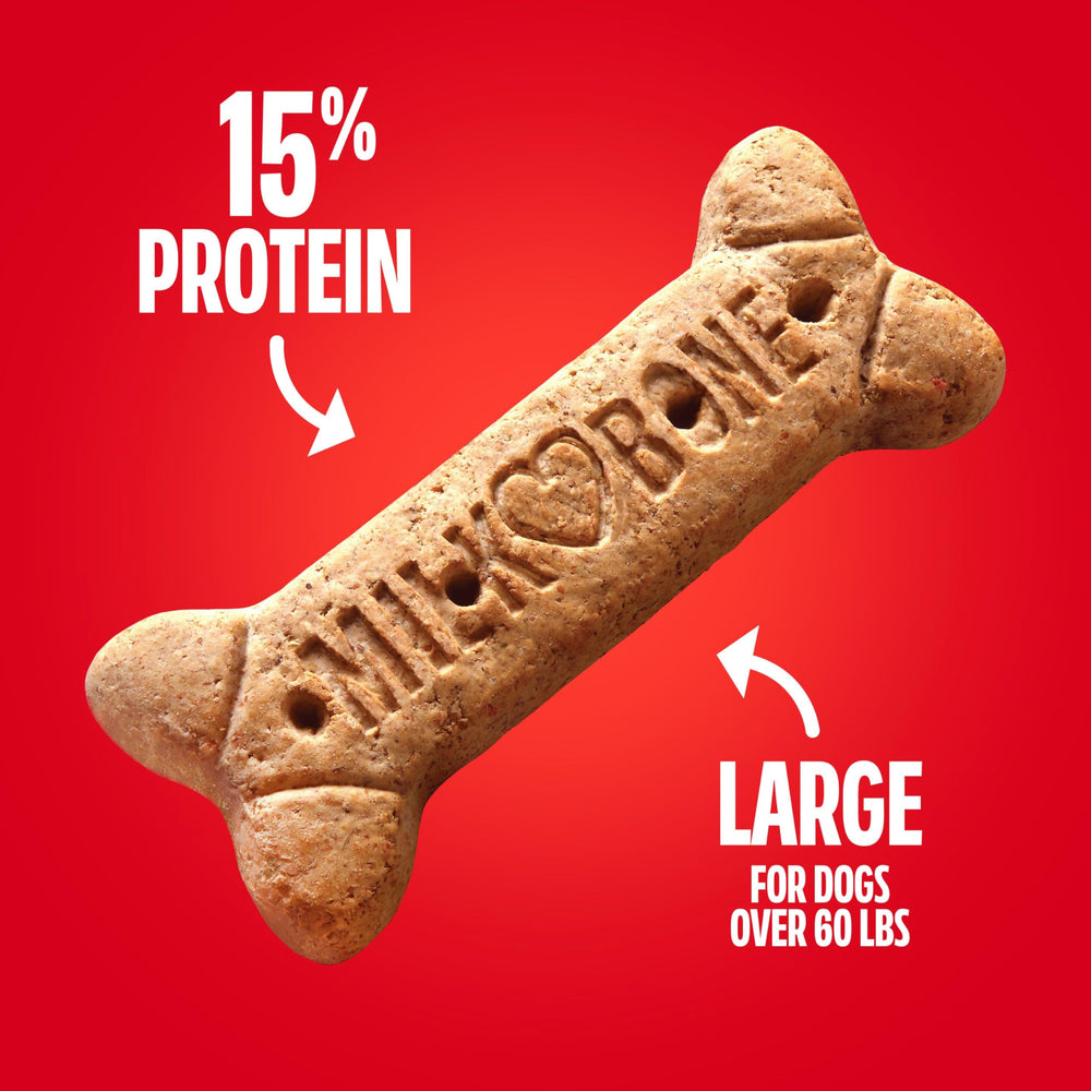 Milk-Bone Original packaging on Buffalo, USA production shelf.