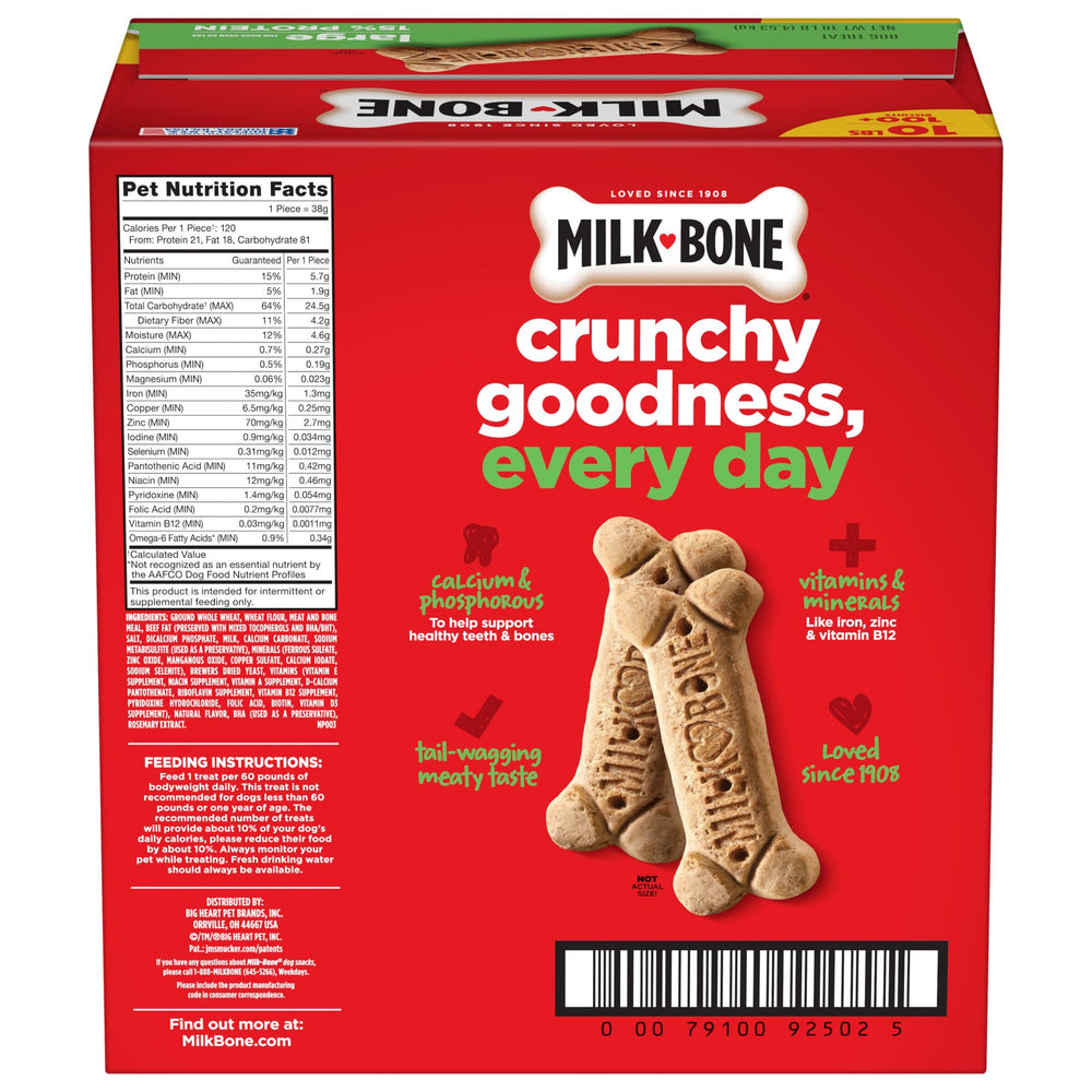 Milk-Bone Original treat-time shot encouraging training rewards for dogs.