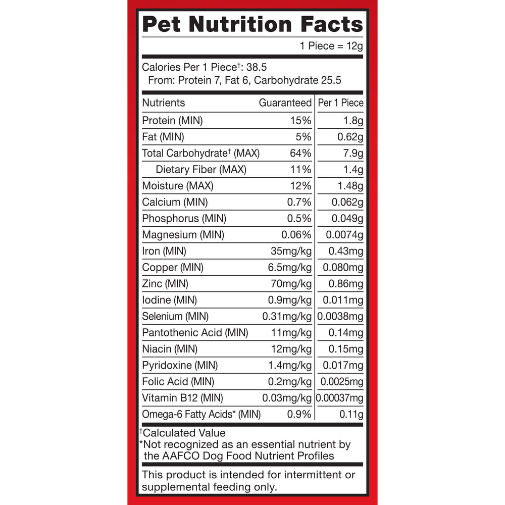 Milk-Bone bite-sized treats demonstrating breath-freshening and dental care benefits.