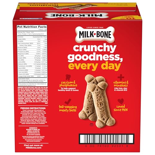 Milk-Bone serving suggestion with dog enjoying a treat after play.