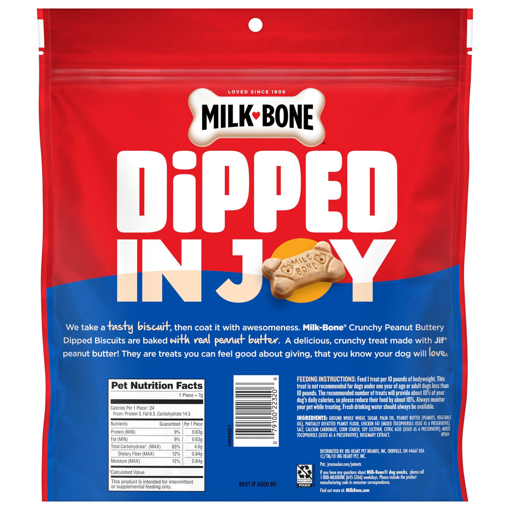 Milk-Bone packaging featuring two bags, easy to store and serve.