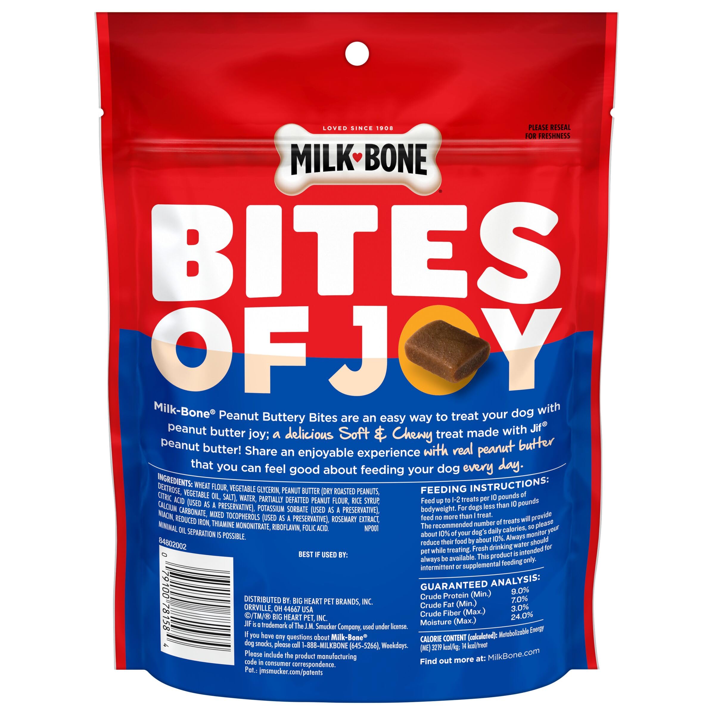 Open bag of Milk-Bone bites ready for sharing