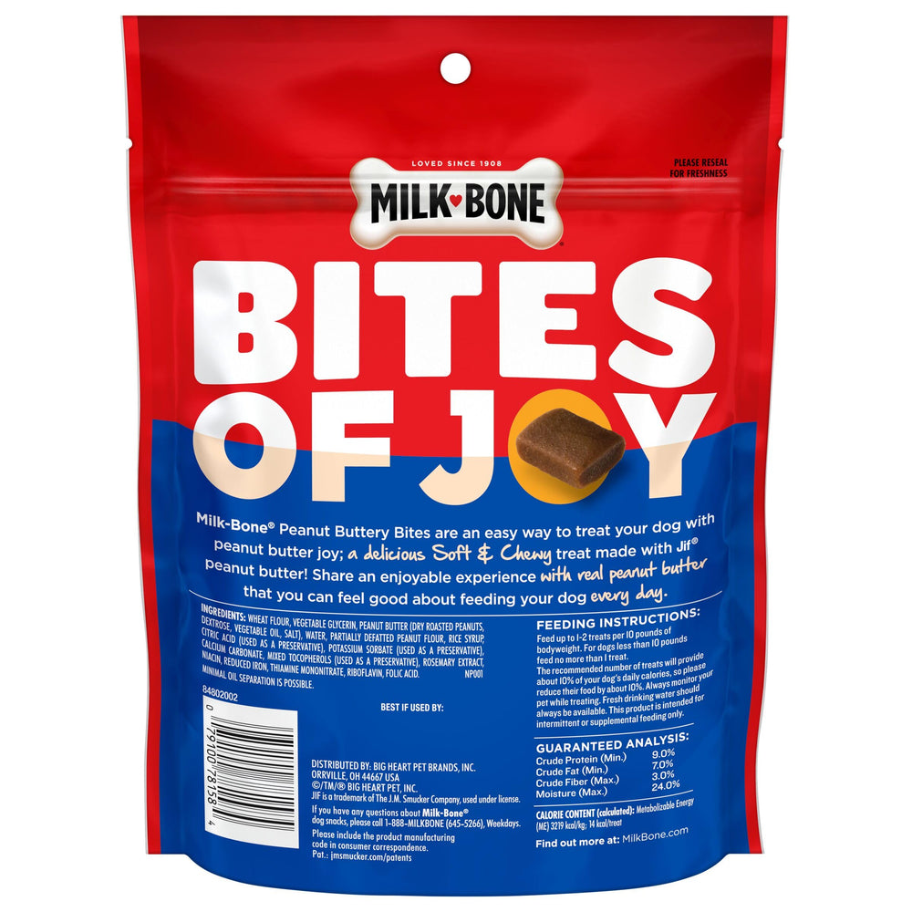 Open bag of Milk-Bone bites ready for sharing